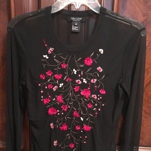 Karen Kane Fancy Mesh Top